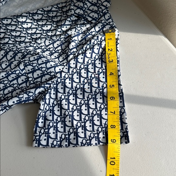 Navy & White Printed Wrap Romper with Belt Size Medium - Picture 14 of 16